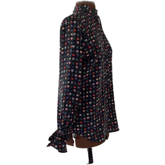 Equipment Colourful Floral Print Silk Blouse - Picture 5 of 7